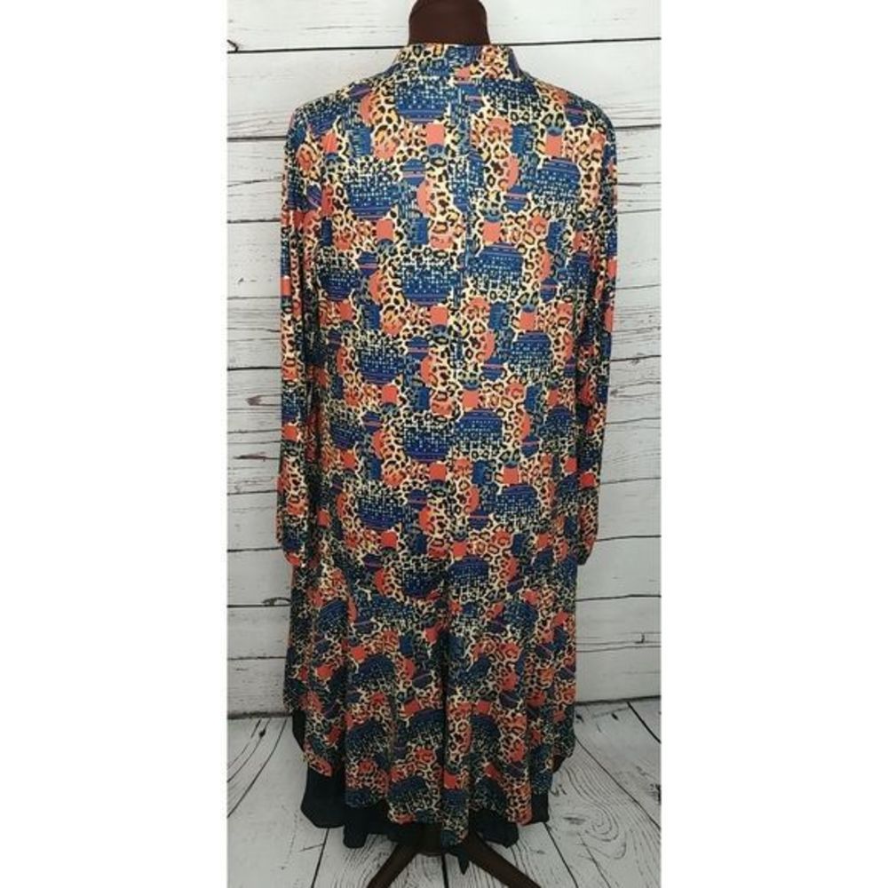 Reborn Abstract Leopard Print Ruffled Duster - Picture 4 of 8